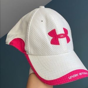 Under Armour Women’s Pink and White Cap